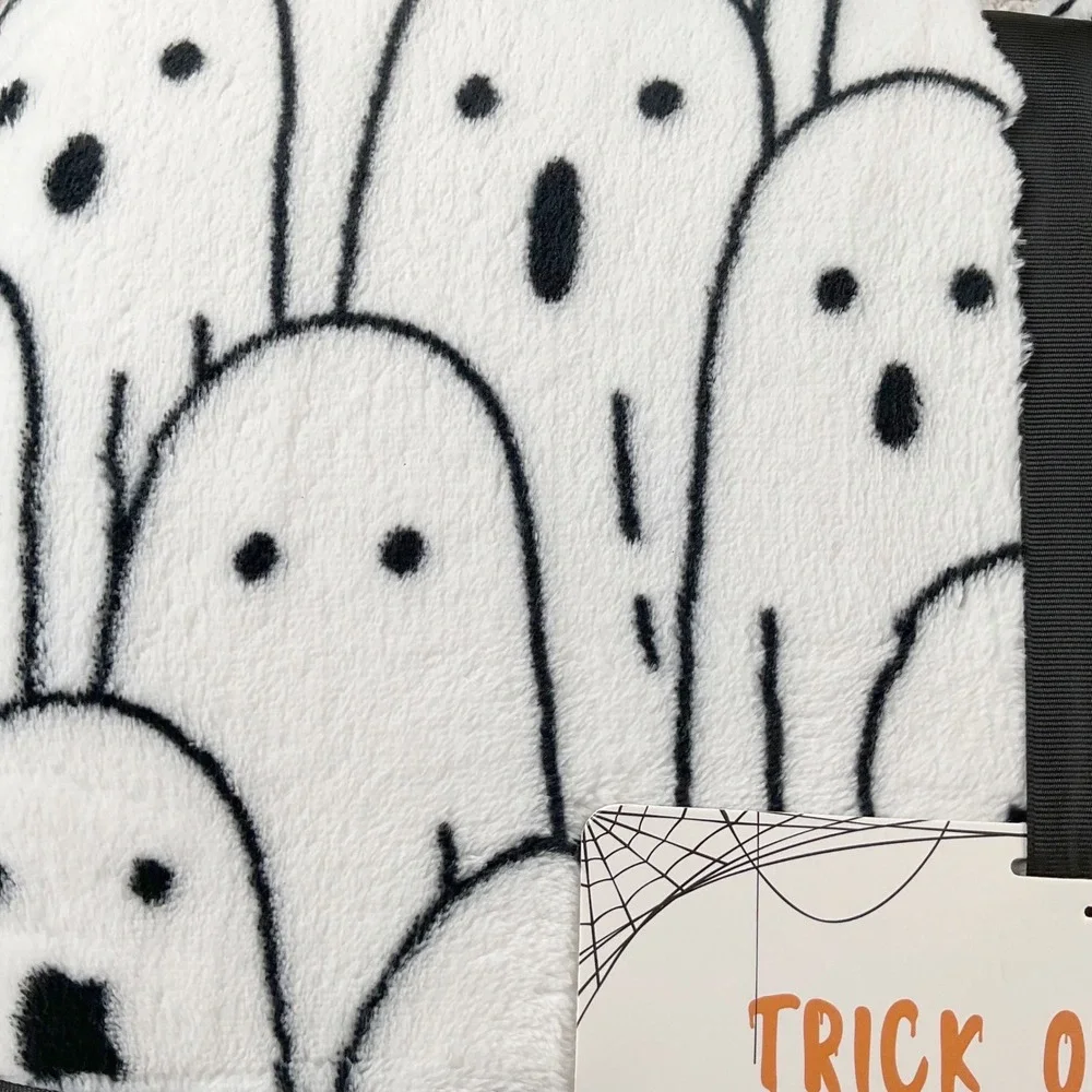 Trick or Treat Spooktacular Plush Blanket Queen 90x90 Halloween Ghost